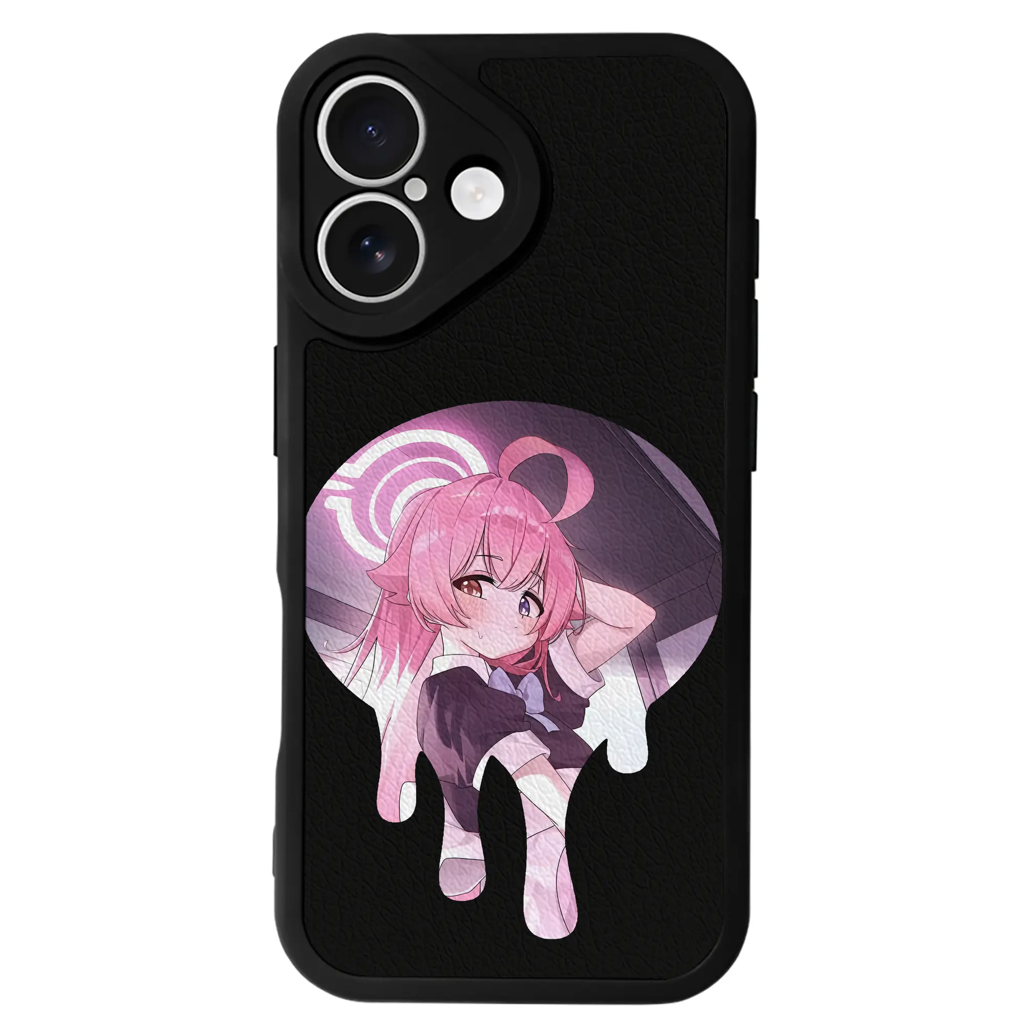 ブルーアーカイブ グッズ 小鳥遊ホシノ - IPhone 16シリーズ対応 ・ シリコンスマホケース ・ レザー調 ・ 高精度フィット ・ 耐衝撃 ・ ワイヤレス充電対応 ・ 精密カット